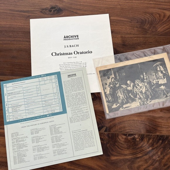 Bach Weihnachts Oratorium 3xLP Box Set 1955-56 Archive Prod. ARC3081 - Picture 4 of 11